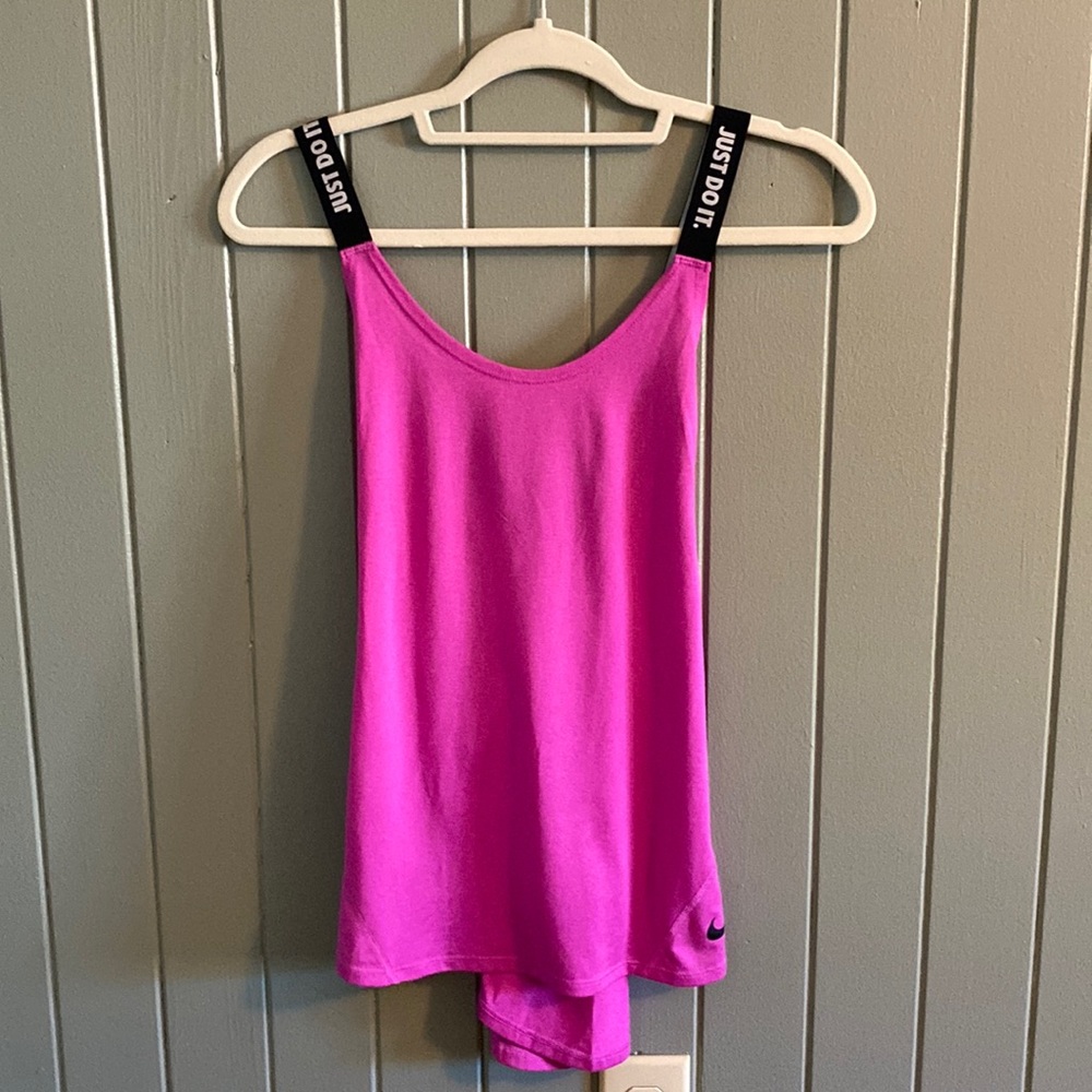 Nike Hot Pink Dri-Fit Athletic Tank Top Crisscross Back Size Small